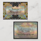 介護者サービスエレガントで特別なプロフェッショナル 名刺 (正面/裏面)