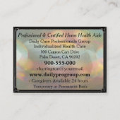 介護者サービスエレガントで特別なプロフェッショナル 名刺 (裏面)