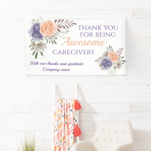 介護者スタイリッシュ素晴らしの感謝バナー 横断幕 (インサイチュ)