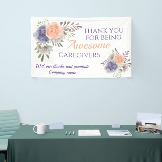介護者スタイリッシュ素晴らしの感謝バナー 横断幕 (トレードショー)