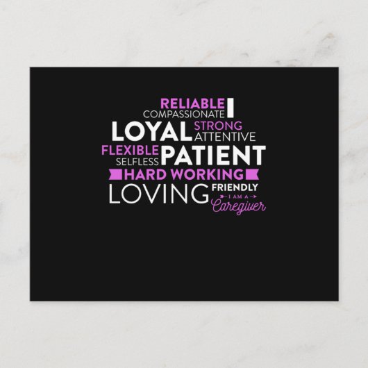 介護者デザイン私は介護者 ポストカード (正面)
