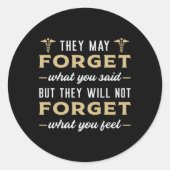 介護者ナース介護気におもしろい贈り物 ラウンドシール (正面)