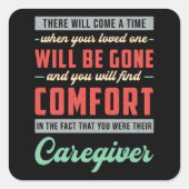 介護者ナース介護者気に介護おもしろい贈り物 スクエアシール (正面)