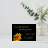 介護者ハリーフラワー幸せプロフェッショナル部 名刺 (スタンド正面)