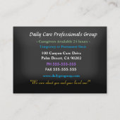 介護者ハンズオンプロフェッショナル 名刺 (裏面)