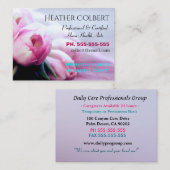 介護者ピンクチューかわいらしリップスハッピープロフェッショナル 名刺 (正面/裏面)