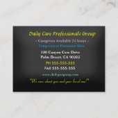 介護者フローラセレニティ陽気プロフェッショナル 名刺 (裏面)