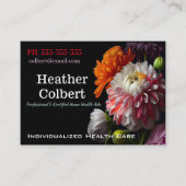 介護者フローラファンシーブラックプロフェッショナル 名刺 (正面)