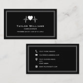 介護者ヘルスケアハートビートパルスハートEKG ECG 名刺 (正面/裏面)