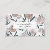 介護者ホームの健康補助者手描きフローラ 名刺 (正面)