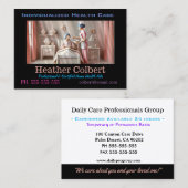 介護者ホーム健康気にプロフェッショナル忍耐 名刺 (正面/裏面)