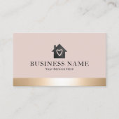 介護者ホーム健康補助モダン金ゴールド縁ど 名刺 (正面)