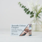 介護者ホーム救済ブルー 名刺 (スタンド正面)