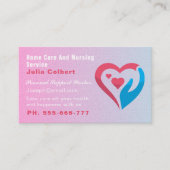 介護者ホーム救済連交スクエアピンク 名刺 (正面)