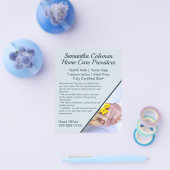 介護者ホーム気にブループロモーションビジネス チラシ (シングル)