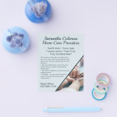 介護者ホーム気にブループロモーションビジネス チラシ (シングル)