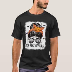 介護者メッシーバンカボチャ不気味ンオレンジハロウィー Tシャツ