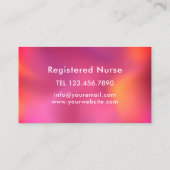 介護者モダンバラ金ゴールドメディカルピンクパープル 名刺 (裏面)