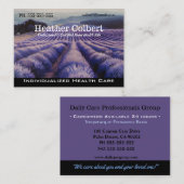 介護者ラベンダーフィールドヘルパープロフェッショナル 名刺 (正面/裏面)