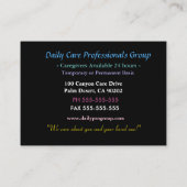 介護者リルブーケフレンドリープロフェッショナル 名刺 (裏面)