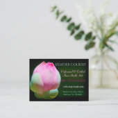 介護者ロータスバルブフラワーハッピープロフェッショナル 名刺 (スタンド正面)