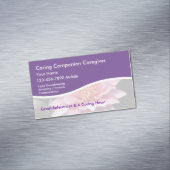 介護者ロータスフラワーデザイン マグネット名刺 (インサイチュ)