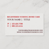 介護者介護ホーム気にナース名刺 名刺 (裏面)