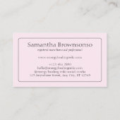 介護者介護成人外来者ホームナース 名刺 (裏面)