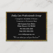 介護者信頼開花プロフェッショナル   名刺 (裏面)