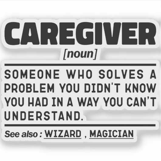 介護者名詞鑑賞現在アイディア おもしろい シール (正面)