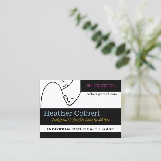 介護者哀れみ信頼プロフェッショナル 名刺 (スタンド正面)