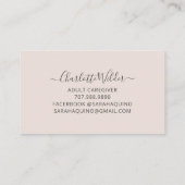 介護者手引きフローラカード 名刺 (裏面)