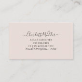 介護者手描きフローラ 名刺 (裏面)