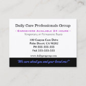 介護者支援フローラプロフェッショナル 名刺 (裏面)