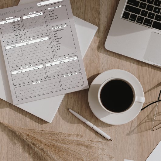 介護者毎日のログ、ヘルダーケア、老朽化 ノートパッド