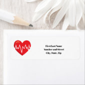 介護者用のハートビート差出人住所ラベル ラベル (インサイチュ)