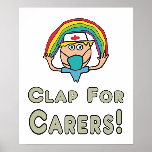 介護者用の拍手 ポスター (正面)