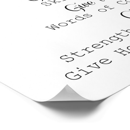 介護者祈りの言葉ポスター ポスター (角)