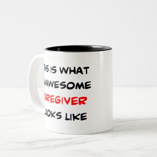 介護者素晴らし、 ツートーンマグカップ (正面左)