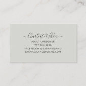 介護者色彩の鮮やかフローラ 名刺 (裏面)