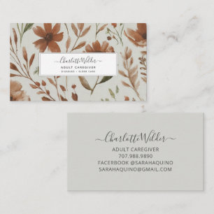 介護者色彩の鮮やかフローラ 名刺
