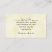 介護者高齢者サー気にビスフローラ 名刺 (裏面)