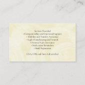 介護者高齢者サー気にビスフローラ 名刺 (裏面)