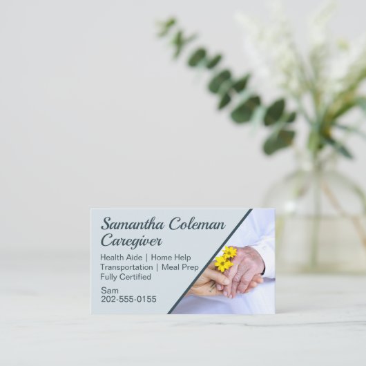 介護者高齢者住宅相談員 名刺 (スタンド正面)