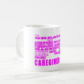 介護者: ピンクのすばらしい介護者 コーヒーマグカップ (正面左)