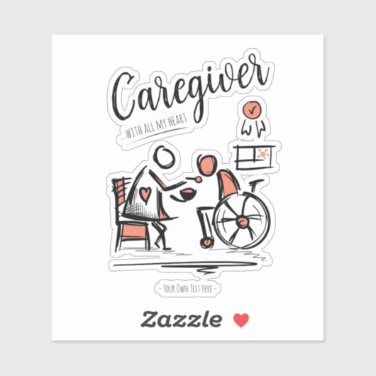 介護者…私の全てのハートで。プレゼント シール (シート)