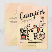 介護者…私の全てのハートで。プレゼント 招待状 (正面/裏面)