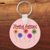 介護補助贈与 – フローラデザイン キーホルダー (正面)