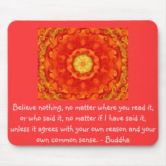 仏からの知恵の賢い単語は引用します マウスパッド (正面)