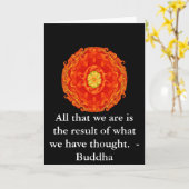 仏からの素晴らしい引用文 カード (黄色い花)